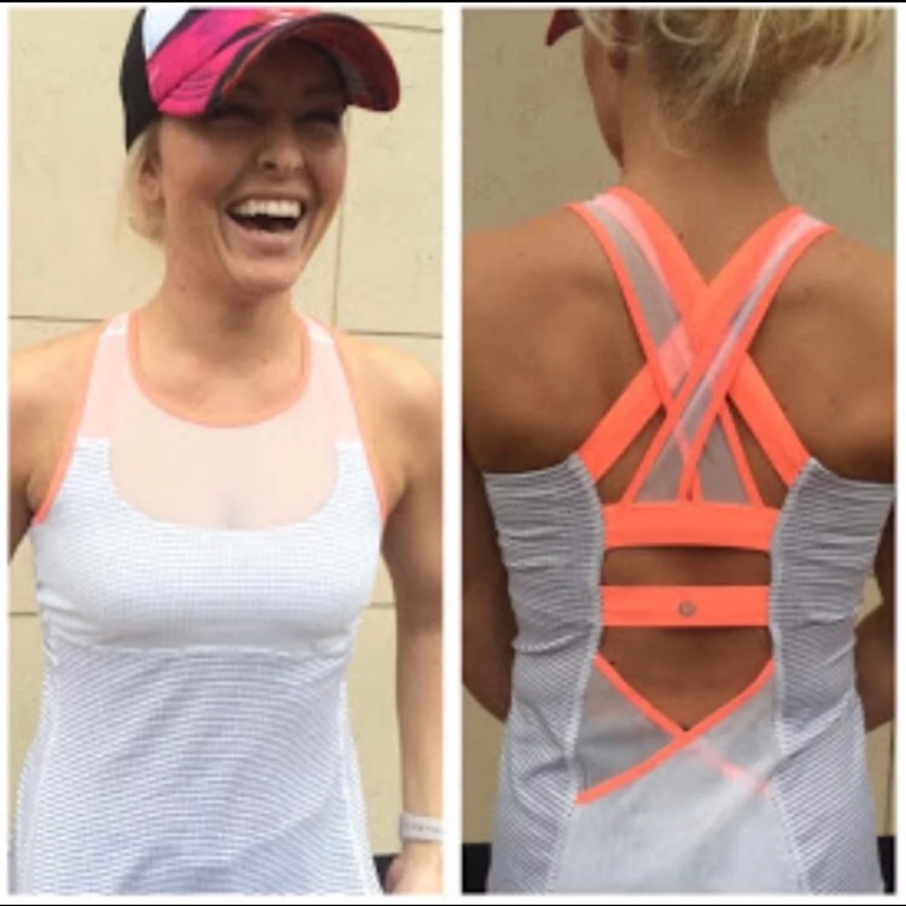 Ready, set, sweat Lululemon NWOT size 4 mesh tank